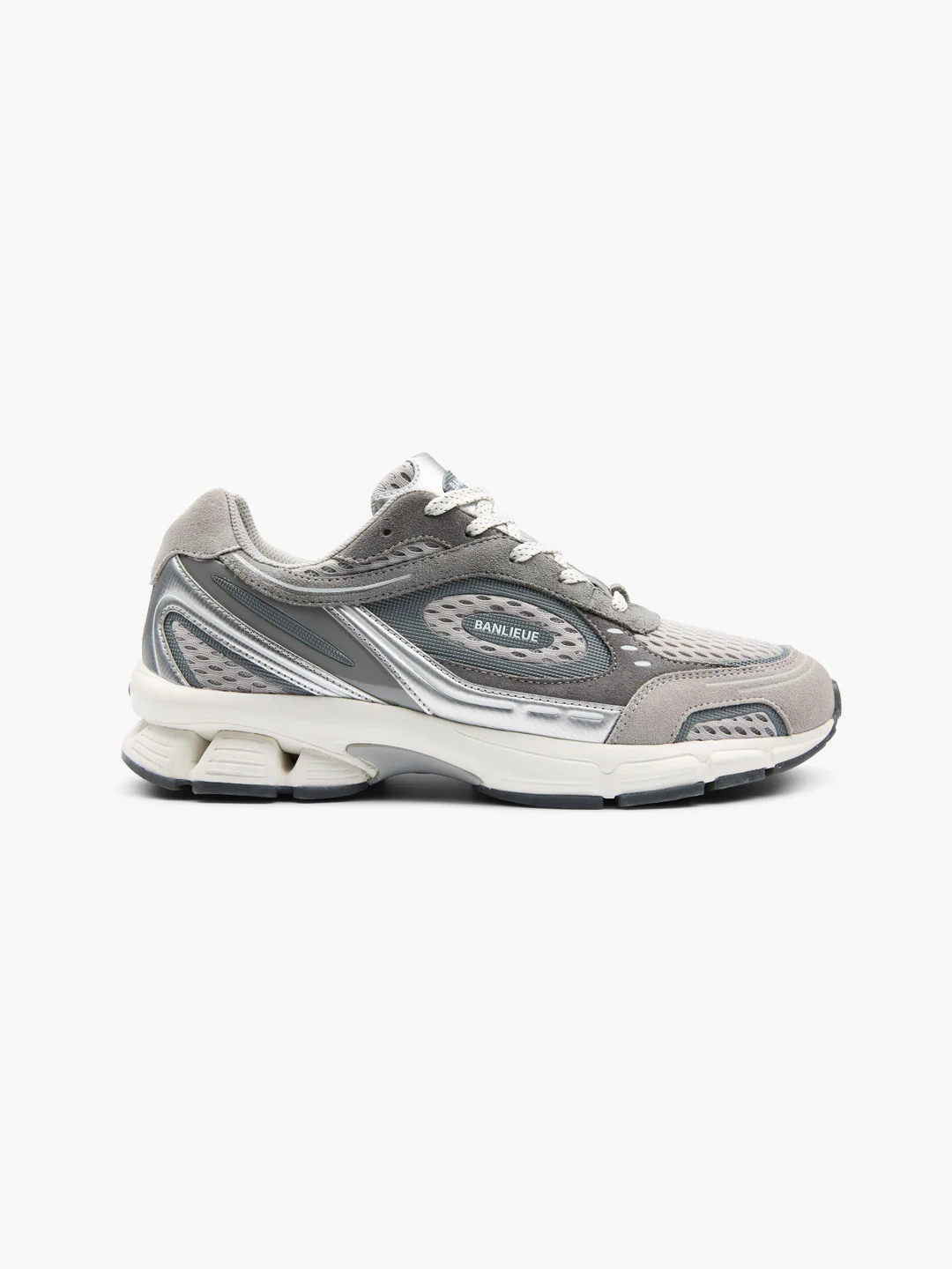 BANLIEUE SNEAKER (SUEDE) | CLOUD GREY / METALLIC SILVER / CORE WHITE - Image 4