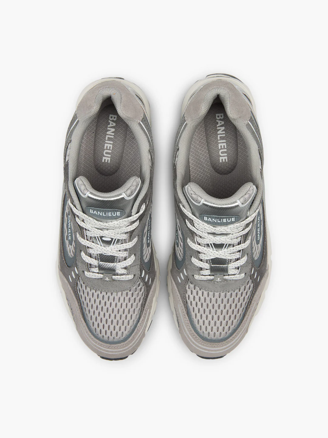 BANLIEUE SNEAKER (SUEDE) | CLOUD GREY / METALLIC SILVER / CORE WHITE - Image 7