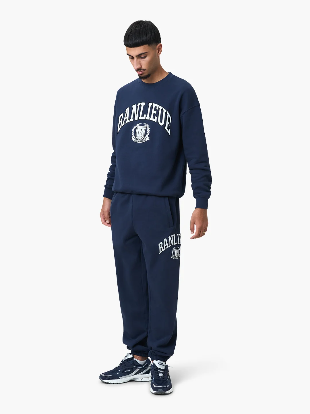 CREST SWEATPANTS | NAVY - Image 4