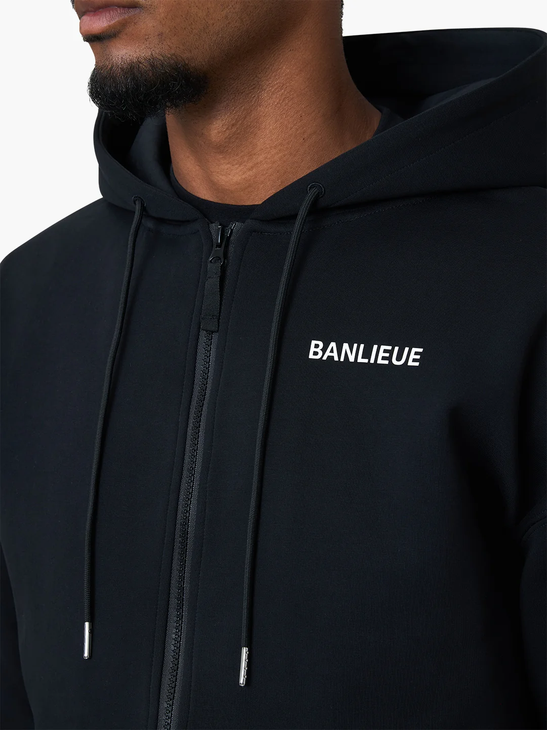 SCRIPT HOODED VEST | BLACK - Image 3