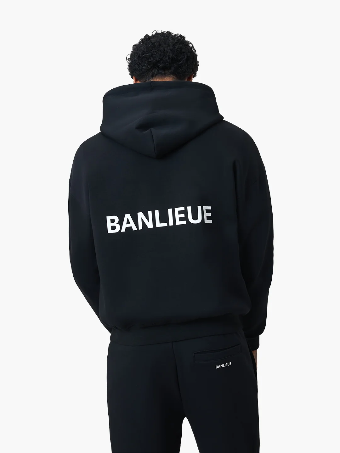 SCRIPT HOODED VEST | BLACK - Image 4